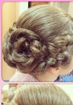 Cвадебная прическа Т17481 с собранными волосами