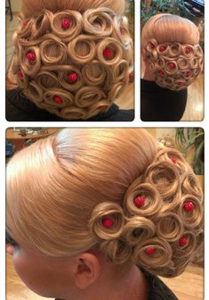 Cвадебная прическа Т17483 с собранными волосами