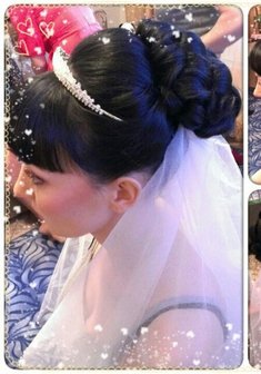 Cвадебная прическа Т17486 с собранными волосами