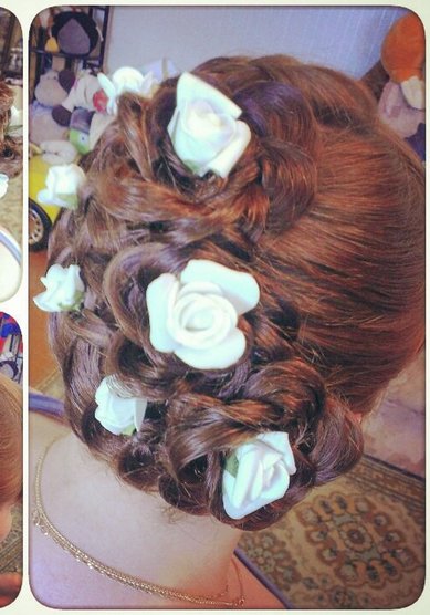 Прическа на свадьбу Т17484 - Стилист-визажист Татьяна Любавина