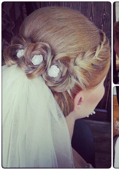 Прическа на свадьбу Т17488 - Стилист-визажист Татьяна Любавина