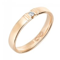 Обручальное кольцо R01-WED-00018-М13313 из красного золота, гладкое