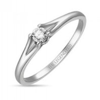 Помолвочное кольцо R01-SL06-015-G2-М13320 из белого золота, гладкое