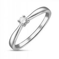 Помолвочное кольцо R01-SOL60-010-G2-М13327 из белого золота, гладкое