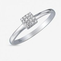 Помолвочное кольцо S6891 из серебра, гладкое