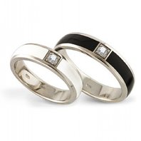 Обручальные кольца S6899 из белого золота, гладкие