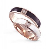 Обручальные кольца S6900 из розового золота, гладкие