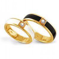 Обручальные кольца S6901 из желтого золота, гладкие