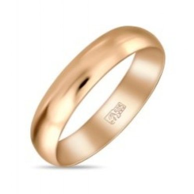 Обручальное кольцо R01-R-040-185-М13308 - Ювелирный бренд Московский ювелирный завод